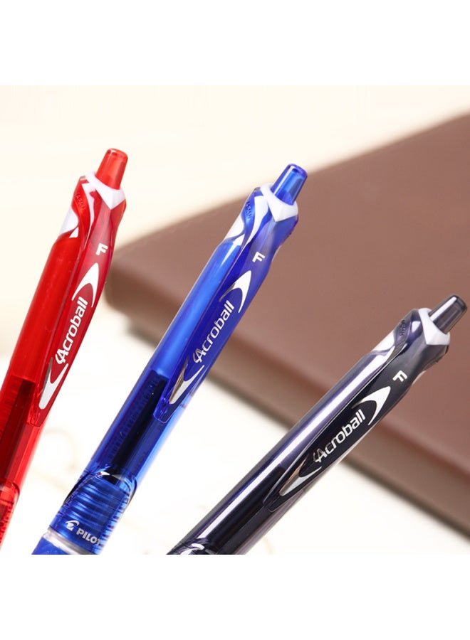 PILOT Acroball Retractable Ballpoint Pen, Smooth Writing, Medium Oil, Student Office Exam Pen, Bpab-15f, 0.7mm, Blue, 6-pack - Image 2