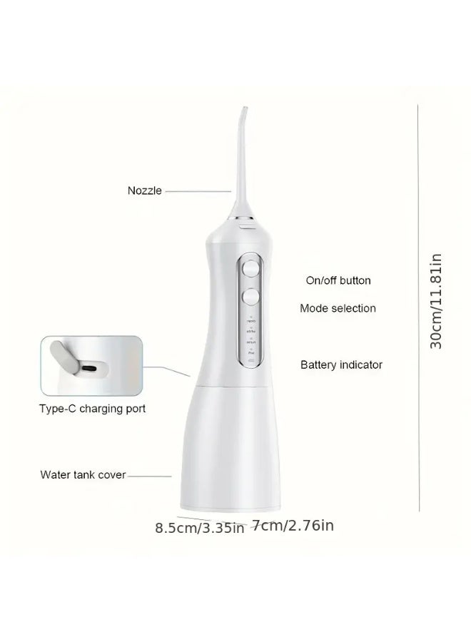 SENK Intelligent 2-in-1 Water Flosser & Electric Toothbrush Kit – 320ml Large Capacity Detachable Tank, 4 Modes, High-Frequency Pulse 1800-2000/min, 1 Week Battery, Nylon Soft-Bristle Brush Heads, 4 Nozzles, Smart Timer, Deep Oral Cleaning for Plaque Removal, Braces-Friendly, Portable USB Rechargeable Irrigator – Ideal for Home, Travel & Gift for Couples/Holidays - Image 5
