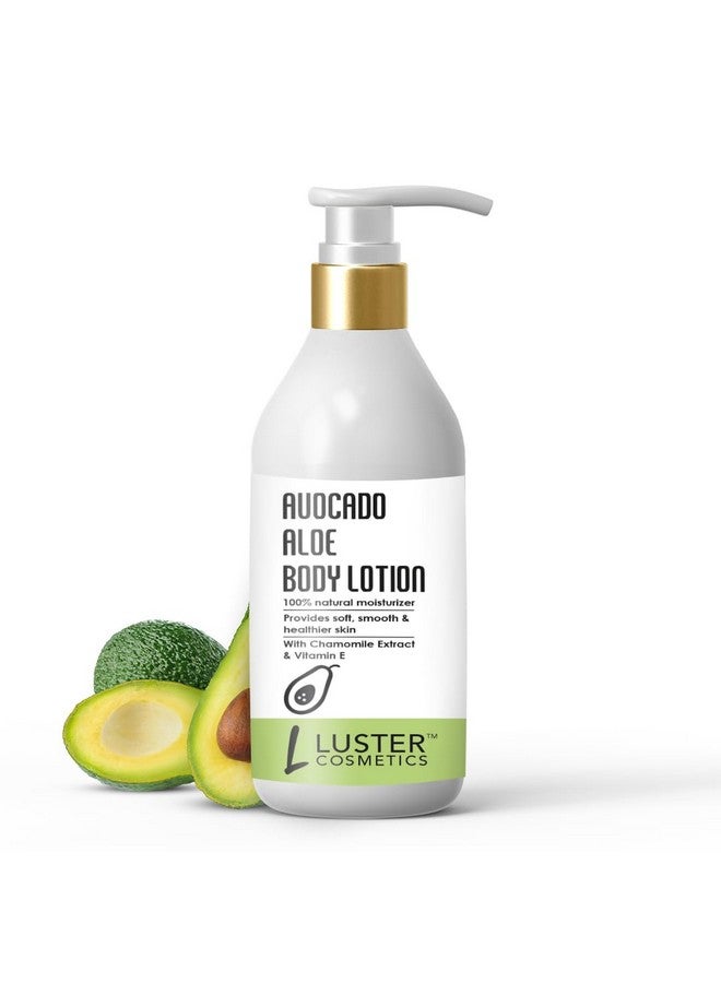 Luster Cosmetics Avocado Aloe Body Lotion | Extract with Chamomile & Vitamin E | Natural Moisturizer | Provides Smooth & Healthier Skin | For Women & Men| Paraben Free - 300ml - Image 1