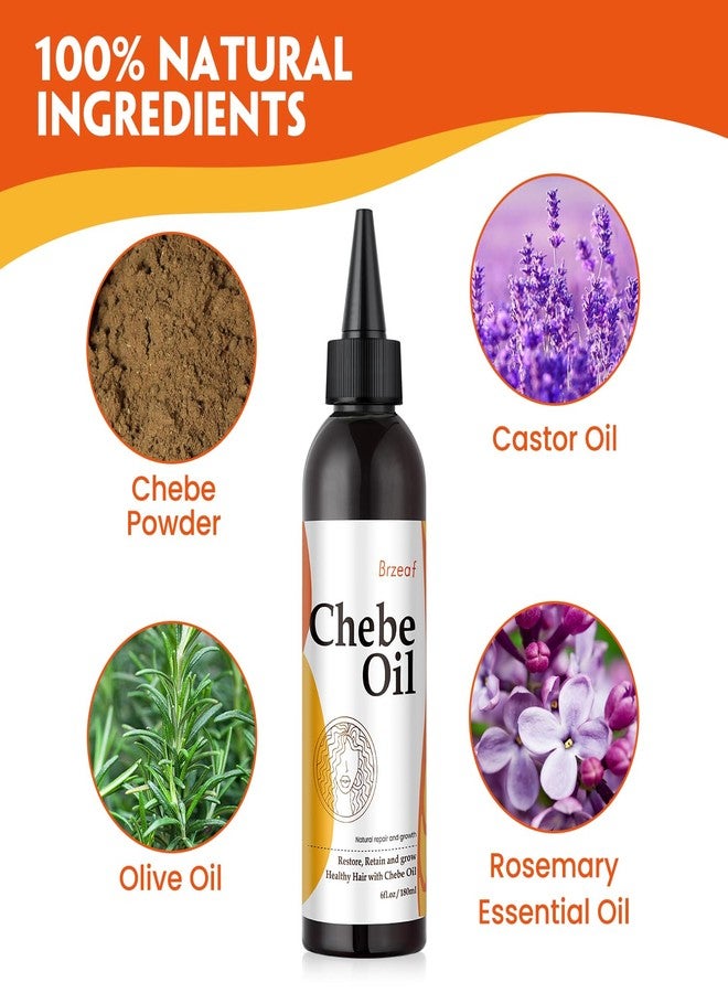 Brzeaf Natural Chebe Oil for Scalp Nourishment and Hair Growth (6Oz) - Authentic Chadian Chebe Powder, Moisturizing, Hair Breakage Prevention for All Hair Types - Image 2