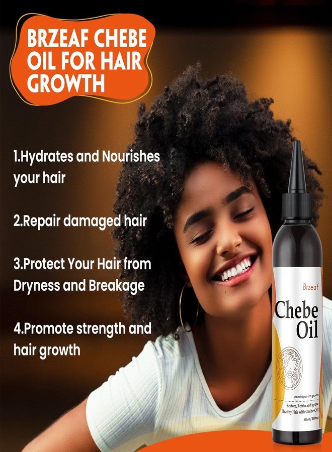 Brzeaf Natural Chebe Oil for Scalp Nourishment and Hair Growth (6Oz) - Authentic Chadian Chebe Powder, Moisturizing, Hair Breakage Prevention for All Hair Types - Image 4