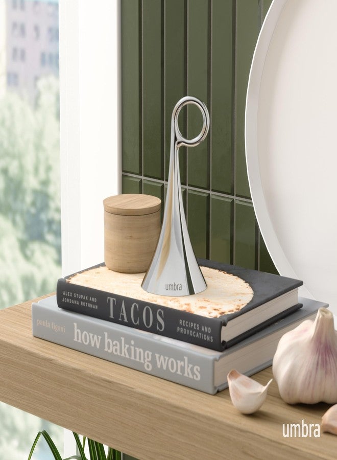 Umbra Isa Bell - Decorative Modern Dinner Bell, Chrome Hand Bell for Home or Office - Image 2