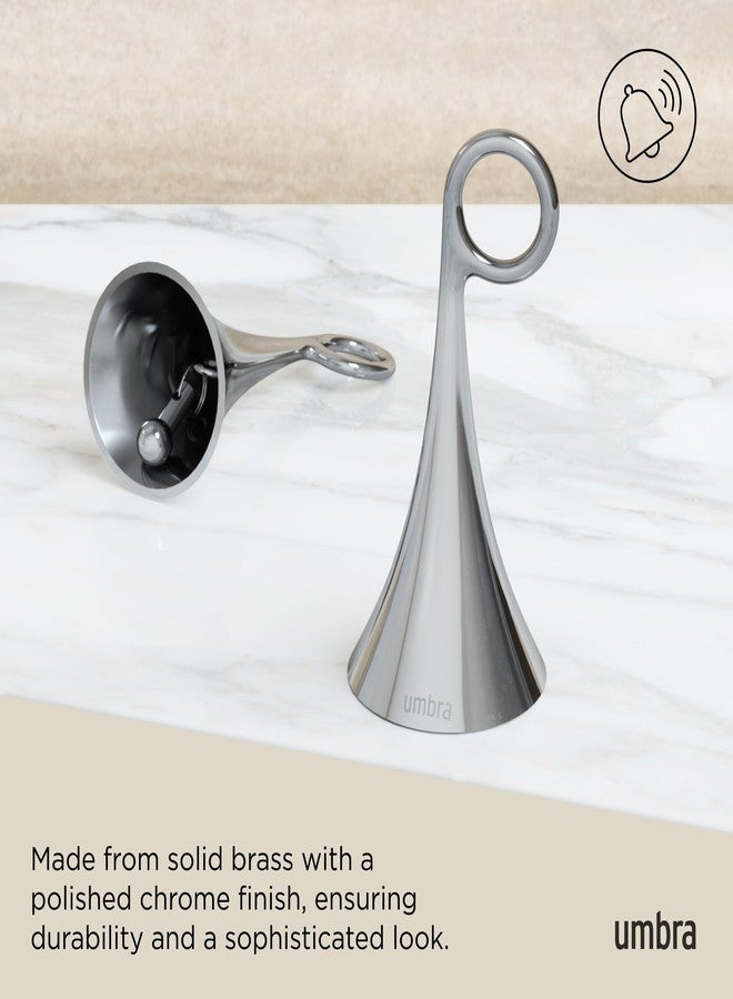 Umbra Isa Bell - Decorative Modern Dinner Bell, Chrome Hand Bell for Home or Office - Image 5