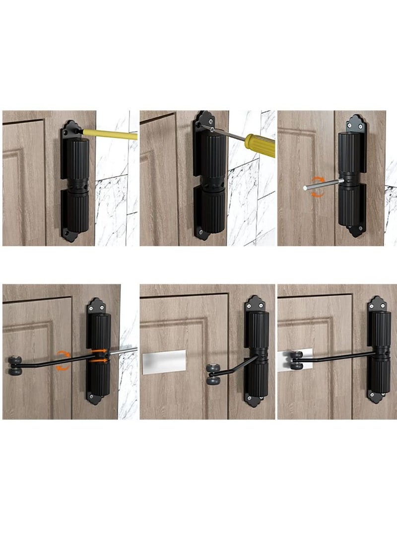 SYOSI - Automatic Hydraulic Door Closure Heavy Duty Gate Closer For Interior Exterior Safety Spring Loaded Door Closer Overhead Fire Rated Door Closer with Adjusting Rod And Screws - Image 1