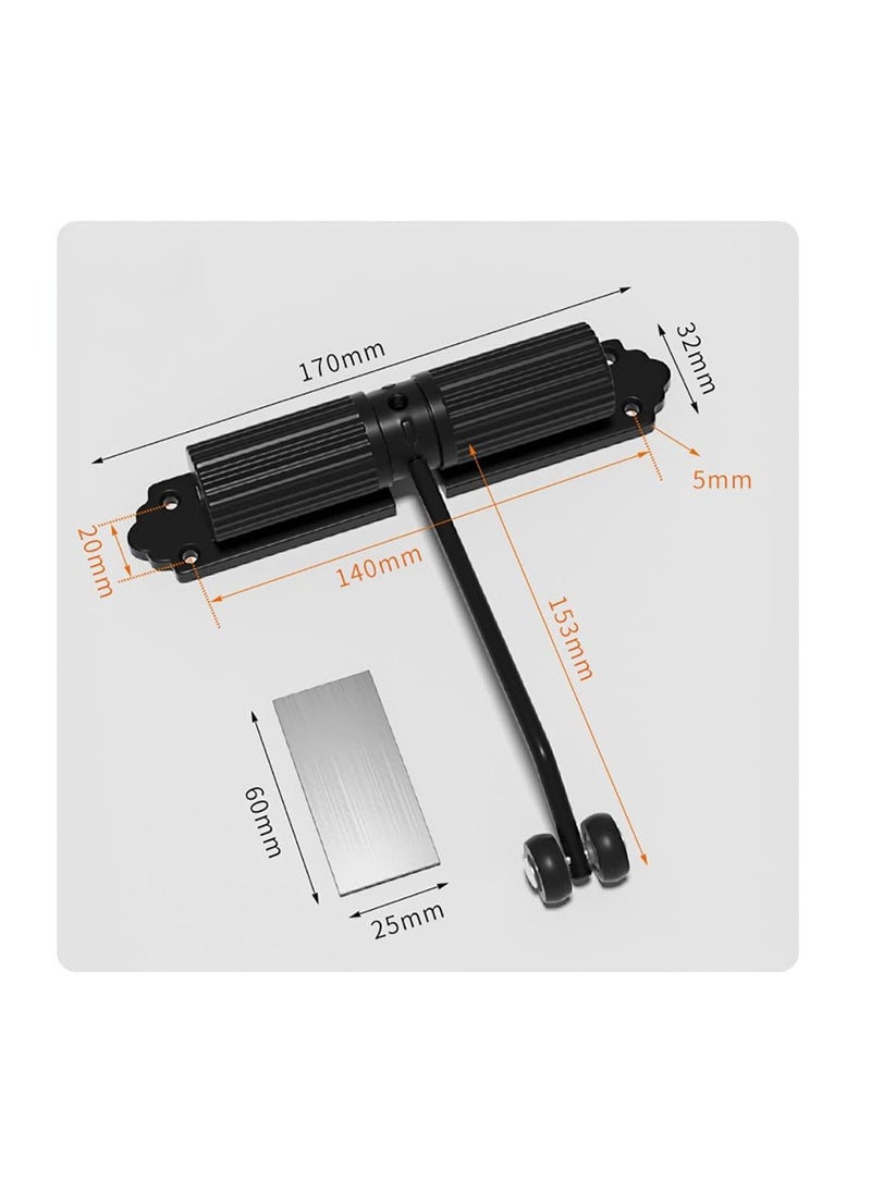 SYOSI - Automatic Hydraulic Door Closure Heavy Duty Gate Closer For Interior Exterior Safety Spring Loaded Door Closer Overhead Fire Rated Door Closer with Adjusting Rod And Screws - Image 1
