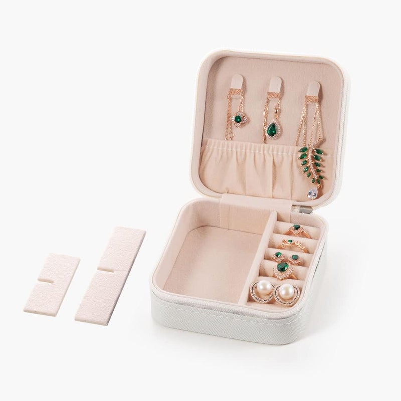 ZPROW Travel Jewelry Case, Mini Portable Jewelry Travel Boxes, Small Jewelry Organizer for Rings, Earrings, Pendants, Watches, Necklaces, Lipsticks Organizer Storage Holder Case (White-6packs) - Image 4