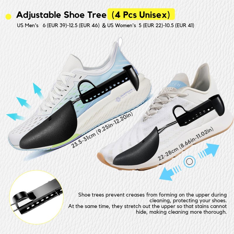 CinGiiCo Shoe Washing Machine Bag, 4 Pcs Laundry Shoe Bag For Washing Machine, With 4 Boot Stretcher (L 6-12.5 & S 5-10.5), 360Â°Deep Cleaning, Fit Most Shoes Types - Image 4
