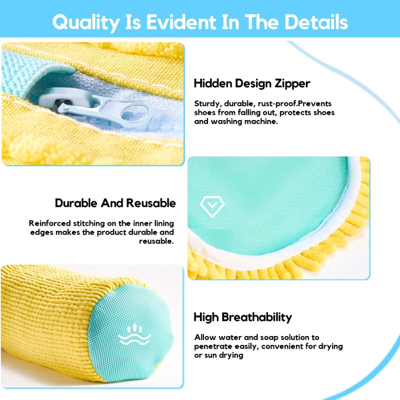 CinGiiCo Shoe Washing Machine Bag, 4 Pcs Laundry Shoe Bag For Washing Machine, With 4 Boot Stretcher (L 6-12.5 & S 5-10.5), 360Â°Deep Cleaning, Fit Most Shoes Types - Image 5