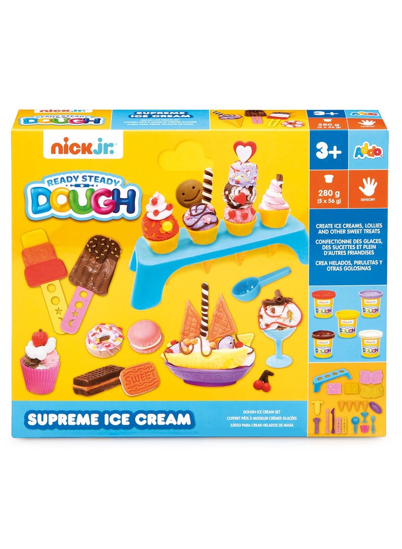Addo Nick Junior Dough Supreme Ice Cream 280g | Play Dough | Creative Fun Ideas | Develops Sensory Skills | Entertaining Toy | Stress Relief Toys for Kids - Image 1
