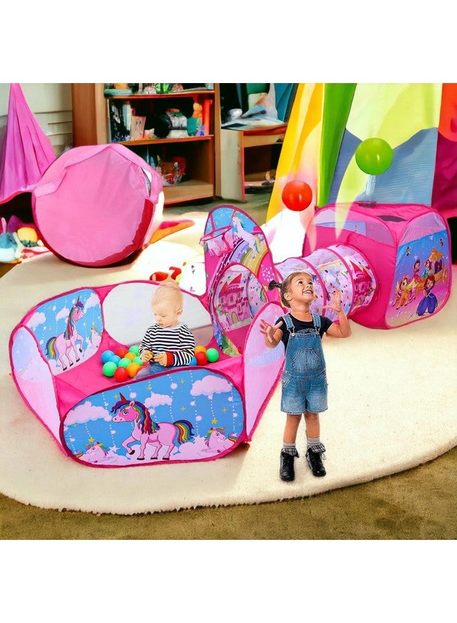 بيبي جو بيت لعب محمول 3 في 1 للأطفال بتصميم يونيكورن من بيبي جو، مسبح كرات، حفرة كرات، خيمة خارجية قابلة للطي (متعدد الألوان) - Image 2