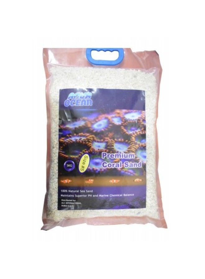 أكوا اوشين أكوا أوشن بريميوم رمل المرجان الفاخر الحجم رقم 5 (4-6 ملم) [الوزن – 5 كجم]