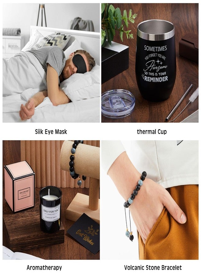 Nuogo مجموعة هدايا عيد الميلاد للرجال من نوجو 15 قطعة للعناية باللحية له أفكار سلة هدايا للرجال، كوب، رداء استحمام للأب، الزوج، الصديق في صندوق هدايا عيد الميلاد - Image 4