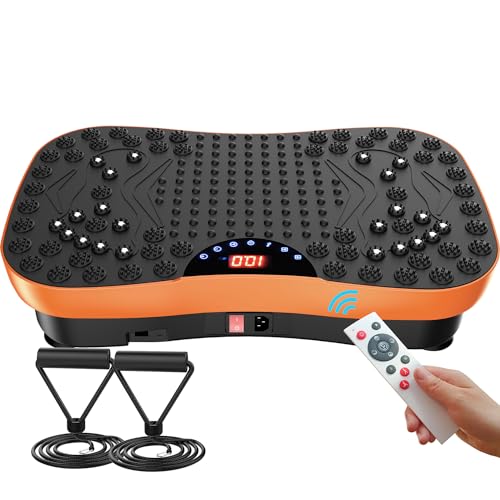 AXV Vibration Plate Fitness Platform Exercise Machine Vibrating Shaking Workout Full Body Shaker Vibrate Stand Shake Board Sport Gym Pad for Weight Loss Fat Burner for Women Men - Image 5