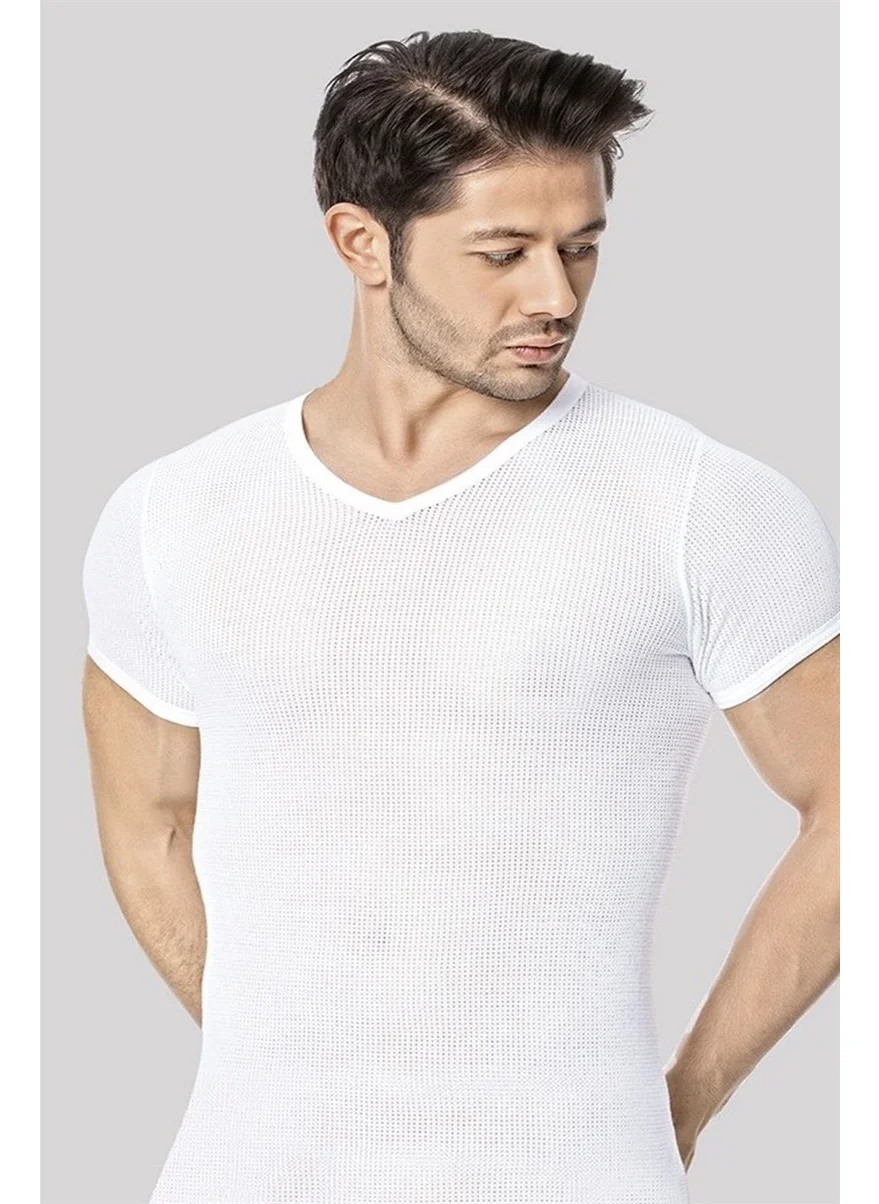 Arma Yıldız Arma Star Men's Mesh V Neck Undershirt 3 Piece Set