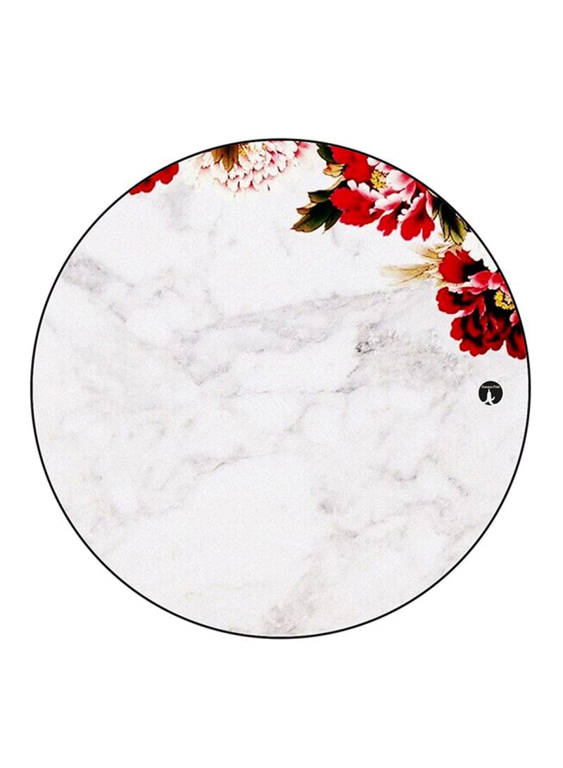 Flowers Printed Mouse Pad Round  Multicolour
