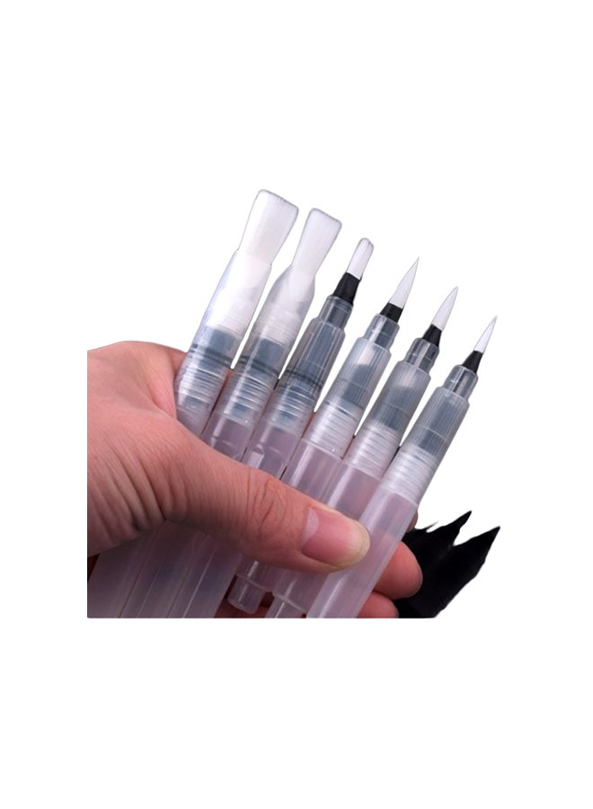 إسكدنيا مجموعة فرش تلوين محمولة مكونة من 6 قطع أبيض