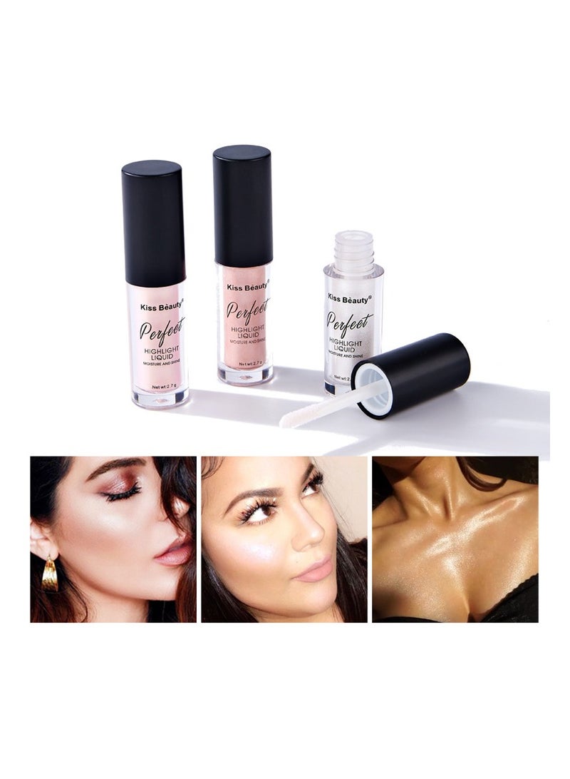 Kiss Beauty 3D Contouring Highlighter Liquid & Powder – Brightening Face & Eye Highlighter - Image 4