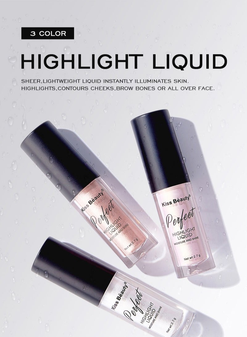 Kiss Beauty 3D Contouring Highlighter Liquid & Powder – Brightening Face & Eye Highlighter - Image 5