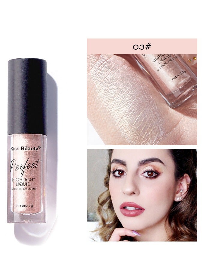 Kiss Beauty 3D Contouring Highlighter Liquid & Powder – Brightening Face & Eye Highlighter - Image 1