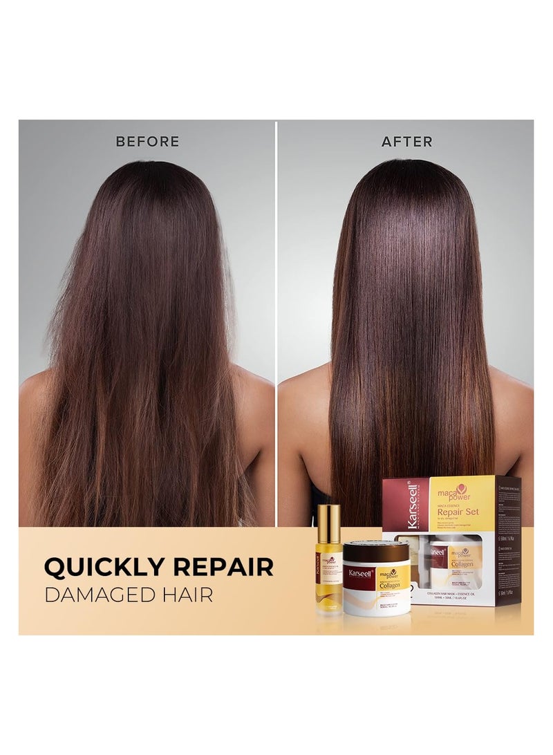 Karseell Karseell Collagen Hair Mask For Dry Damaged Hair All Hair Types 500ml  - Image 4