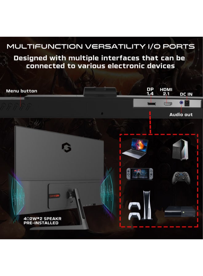 GAMEON 24 inches FHD, 200Hz, 0.5 ms, HDMI 2.1 Gaming Monitor, Adaptive Sync And G-Sync Compatible Fast IPS Slim Bezel GOPS24200IPS Black - Image 4