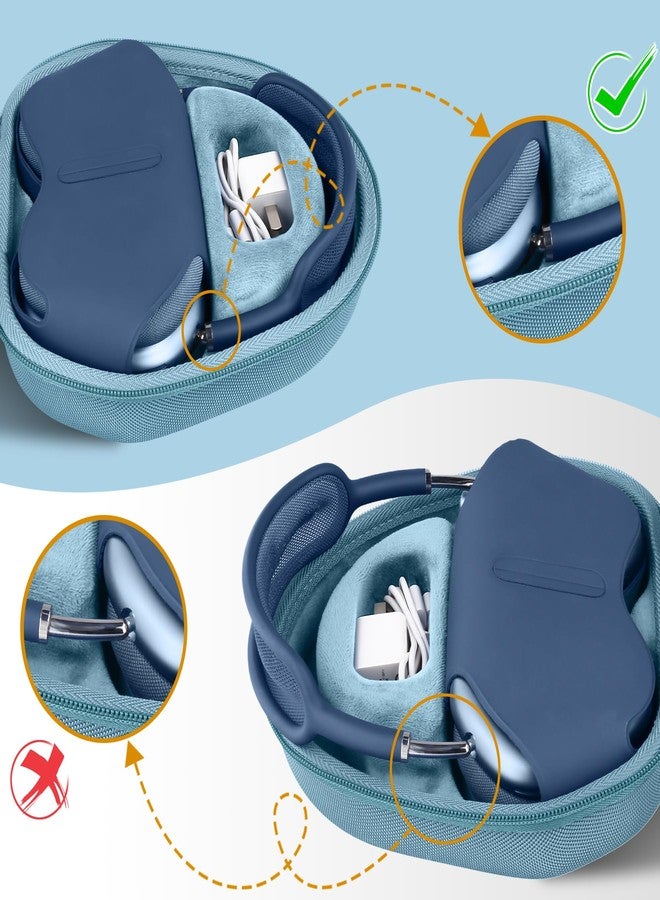 co2CREA Hard Storage Case for Apple AirPods Max, Will Make Headphones Into Sleep Mode Immediately, Upgraded Smart Case for Headphones, Ultra-Slim Travel Carrying Case (Case Only) - Image 3