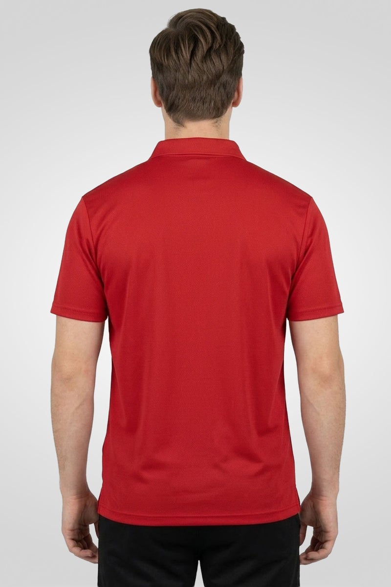 Ping Men Sportswear Fit Short Sleeve Outdoor Polo Shirt, Red - Image 4