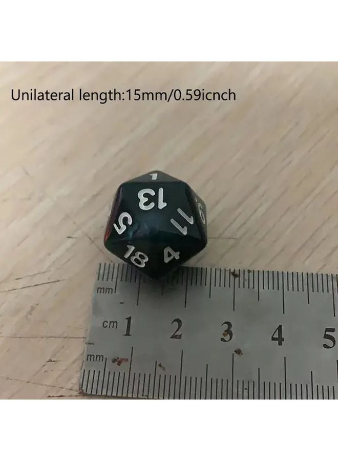 مجموعة نرد رقمي 20 وجهًا من 10 ألوان عشوائية أكريليك متين لألعاب الطاولة الرياضية - Image 3