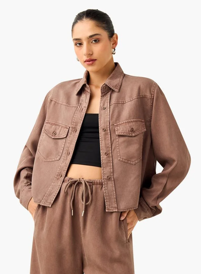 لي كوبر قميص لي كوبر بألواح وإغلاق بأزرار وتفاصيل جيب