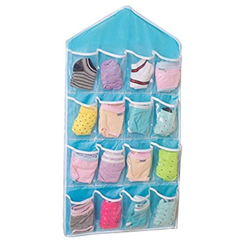 Pindia 16 Pockets Clear Over Door Hanging Storage Bag Shoe Rack Hanger Storage - Random Color - Image 2