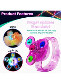 Home Smart Home Smart Led Light Up Bracelet Watch for Kid's Set of 12 PCs Ideal for Kid's Birthday or Special Gift in Assorted Colors  - Image 2
