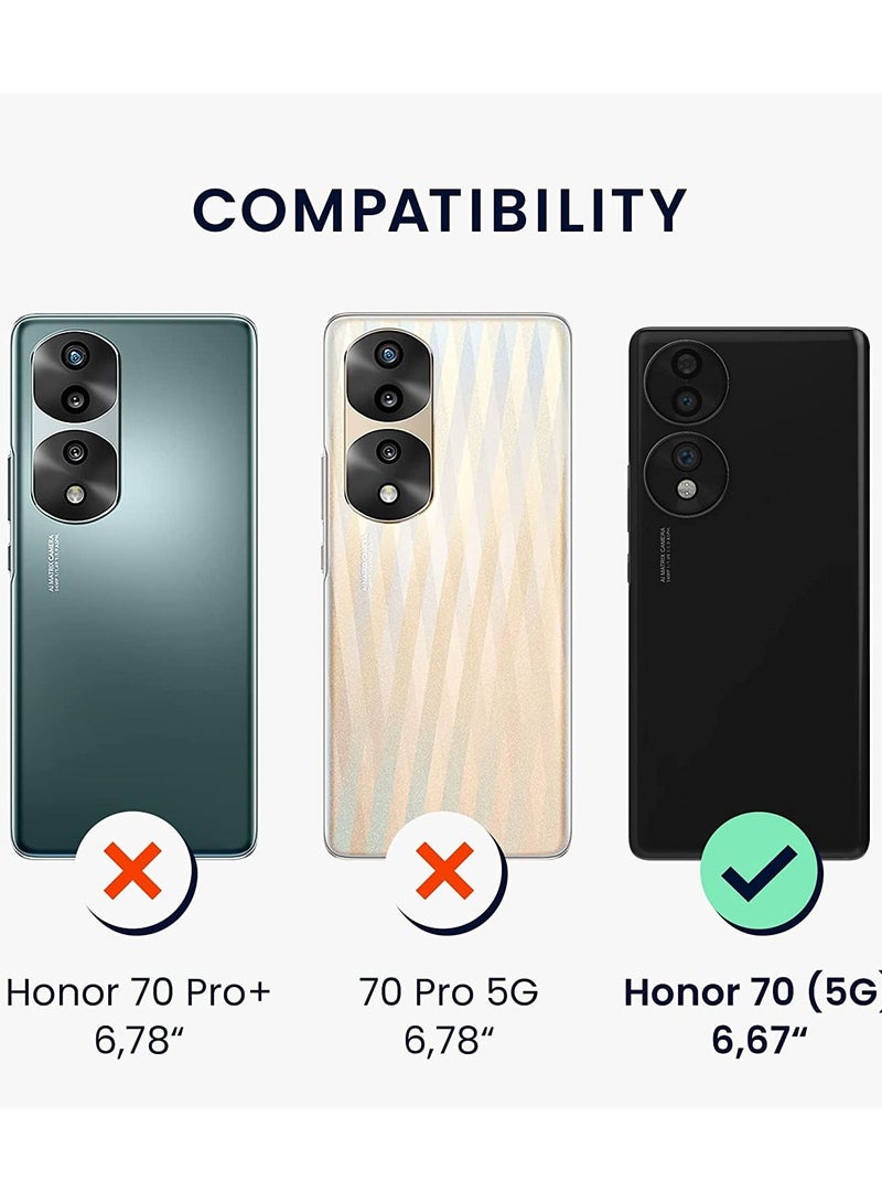 Honor 70 Case Soft Flexible Slim Fit TPU Back Cover Matt Black Protective Case with Camera Protection Designed for Honor 70 - Image 2