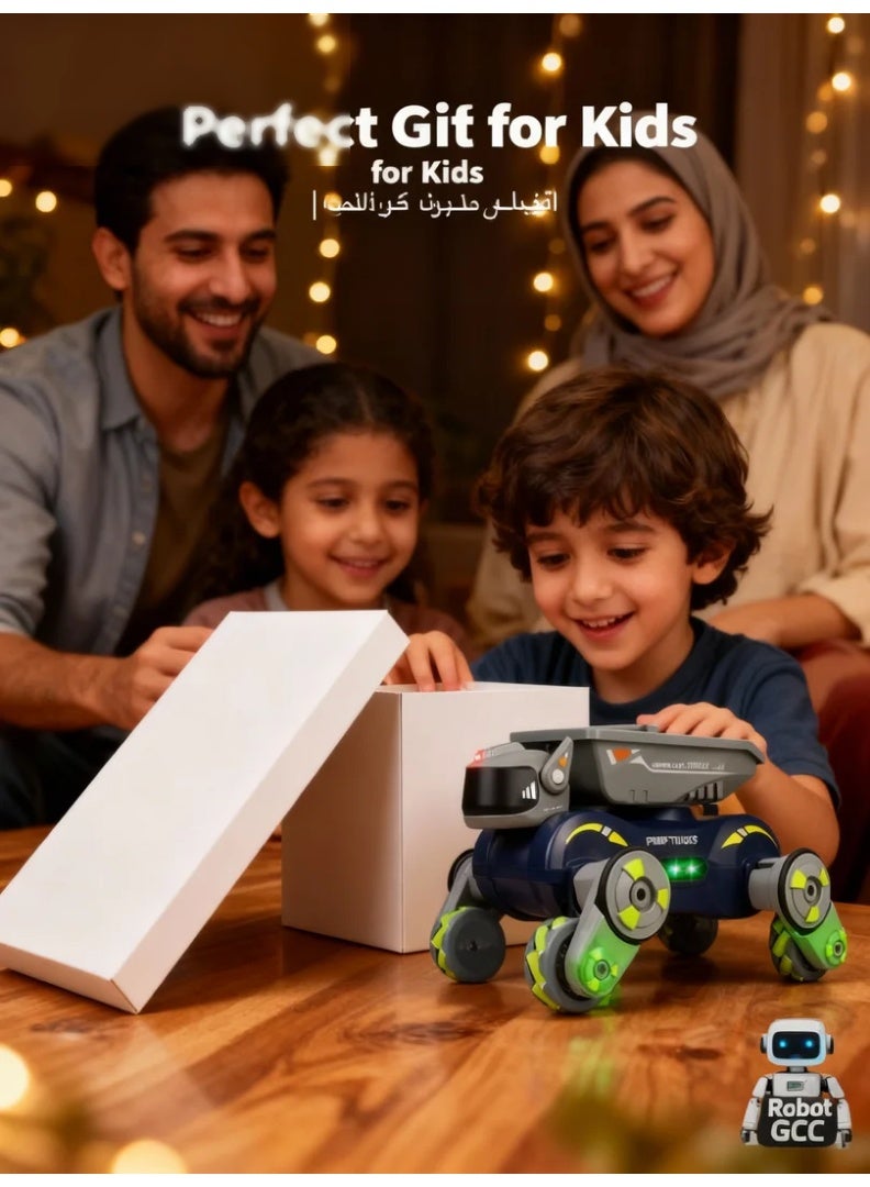 robotgcc Smart Gesture-Control Robot Car – Dual Control Modes (Gesture + Remote) with Omni-Directional Drift, Task Missions & Early Coding Learning for Kids 6+ - Image 4