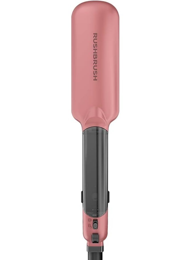 Rush Brush X6 Straightener Rose Gold 235°C Steam Auto Shutoff Wide Tourmaline Ceramic Plates - Image 2