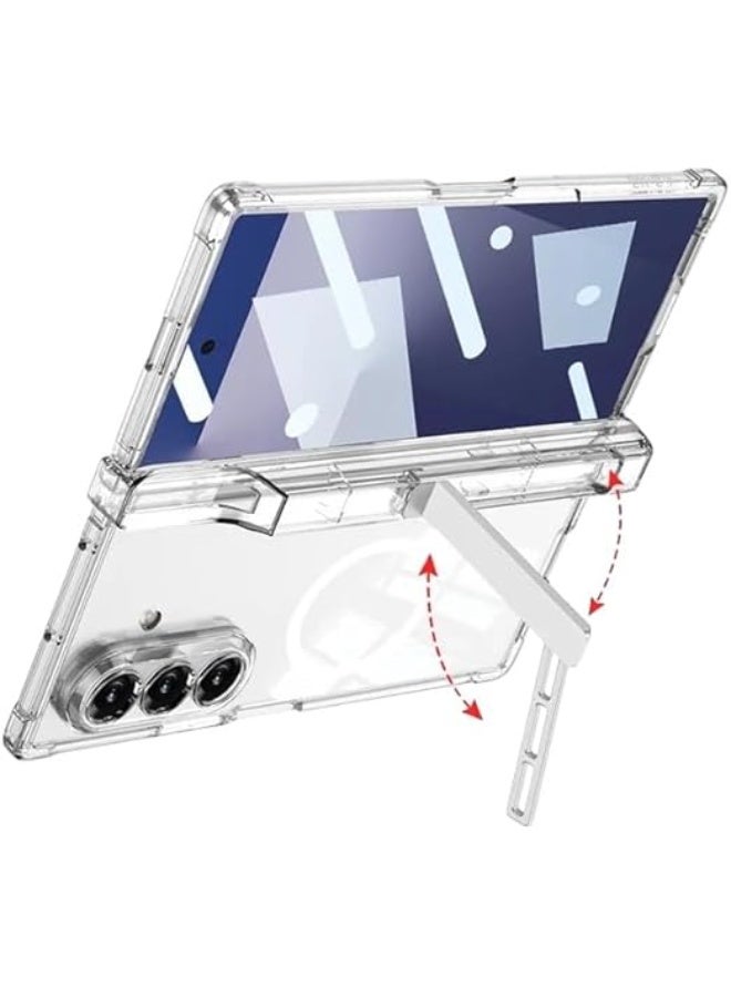 Fekra GKK Premium Clear Case for Samsung Galaxy Z Fold7 5G – Folding Hinge Protection, Pen Holder & Tempered Glass Screen Protector For Z Fold 7 5G - Image 4