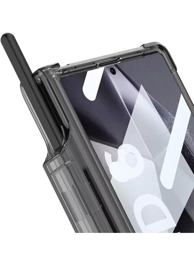 Fekra GKK Premium Clear Case for Samsung Galaxy Z Fold7 5G – Folding Hinge Protection, Pen Holder & Tempered Glass Screen Protector For Z Fold 7 5G - Image 2