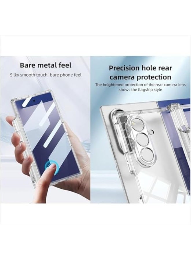 Fekra GKK Premium Clear Case for Samsung Galaxy Z Fold7 5G – Folding Hinge Protection, Pen Holder & Tempered Glass Screen Protector For Z Fold 7 5G - Image 3