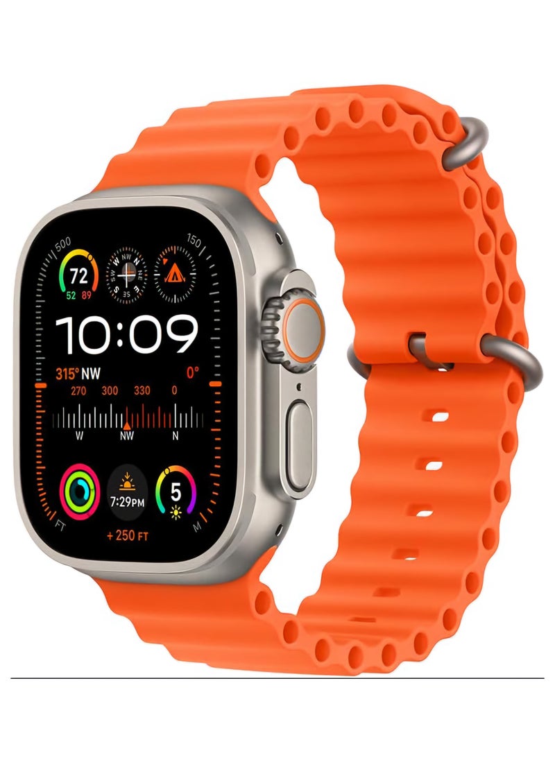 Generic - T1000 ULTRA BIG Infinite Display Smart Watch SERIES 9 - Orange - Image 1