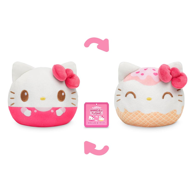 TeeTurtle Reversible Sanrio Hello Kitty Plushie 4-Inch Ice Cream Two-Sided Flip Plush Toy with Embroidered Details - Cute Mini Collectible Plush for Kids, Teens, and Adults - Image 3