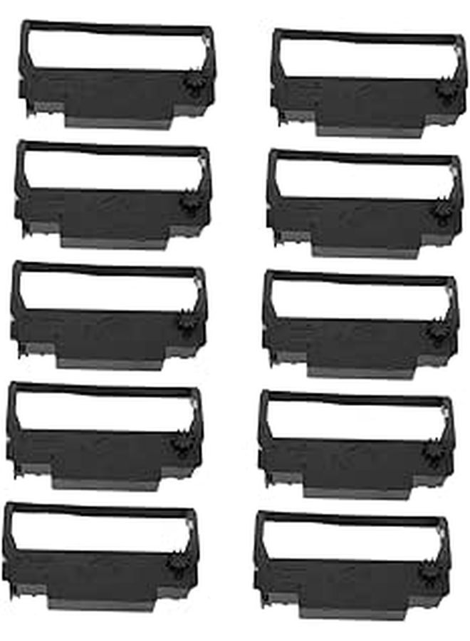 حزمة من 10 شرائط حبر بديلة لآلات الصراف متوافقة مع طابعات Epson TM-U220 وU230 وU210 وU370 وU300C وERC-30 و34 وDF-123 للحصول على أداء موثوق. - Image 1
