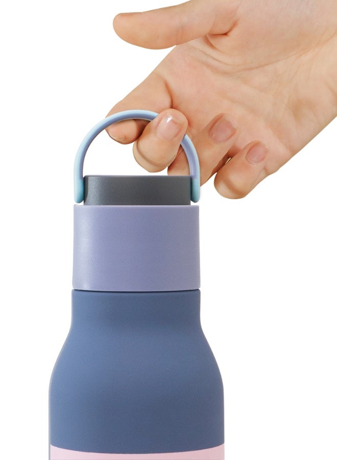asobu Metro Pop-Up Straw Water Bottle 650ml, Double Wall Insulated Stainless Steel Bottle with Spill Proof Pop-Up Straw Lid and Handle, Keeps Drinks Cold for 24 Hours, BPA Free, Sleek Durable Design for Travel and Everyday Hydration - Image 3
