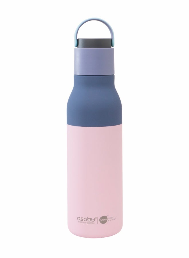 asobu Metro Pop-Up Straw Water Bottle 650ml, Double Wall Insulated Stainless Steel Bottle with Spill Proof Pop-Up Straw Lid and Handle, Keeps Drinks Cold for 24 Hours, BPA Free, Sleek Durable Design for Travel and Everyday Hydration - Image 1