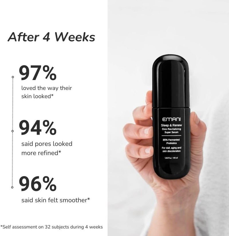 Emani Sleep & Renew Skin Revitalizing Super Serum - 85% Fermented Probiotics for Dull, Aging Skin - 1.18 Fl Oz - Image 2