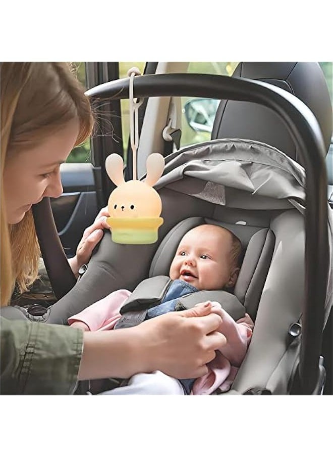 Generic - Baby Night Light for Cribs - Hanging Nightlight With Timing & Dimming Function 9 Colors Changing Eye Caring Portable Rechargeable Led Light Up Toddler Bed Room Travel Essentials Soft Silicone BPA Fr - Image 1