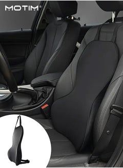 Motim Memory Foam Coccyx Lumbar Support Pillow, Ergonomic Car Back Cushion for Driving Fatigue Back Pain Relief, Adjustable Straps Better Fix The Car Cushion, for Long Sitting for Office & Gaming Chair Cusion  - Image 2