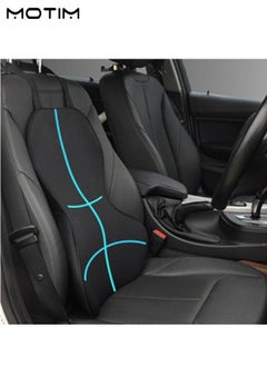 Motim Memory Foam Coccyx Lumbar Support Pillow, Ergonomic Car Back Cushion for Driving Fatigue Back Pain Relief, Adjustable Straps Better Fix The Car Cushion, for Long Sitting for Office & Gaming Chair Cusion  - Image 3
