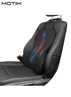 Motim Memory Foam Coccyx Lumbar Support Pillow, Ergonomic Car Back Cushion for Driving Fatigue Back Pain Relief, Adjustable Straps Better Fix The Car Cushion, for Long Sitting for Office & Gaming Chair Cusion  - Image 1