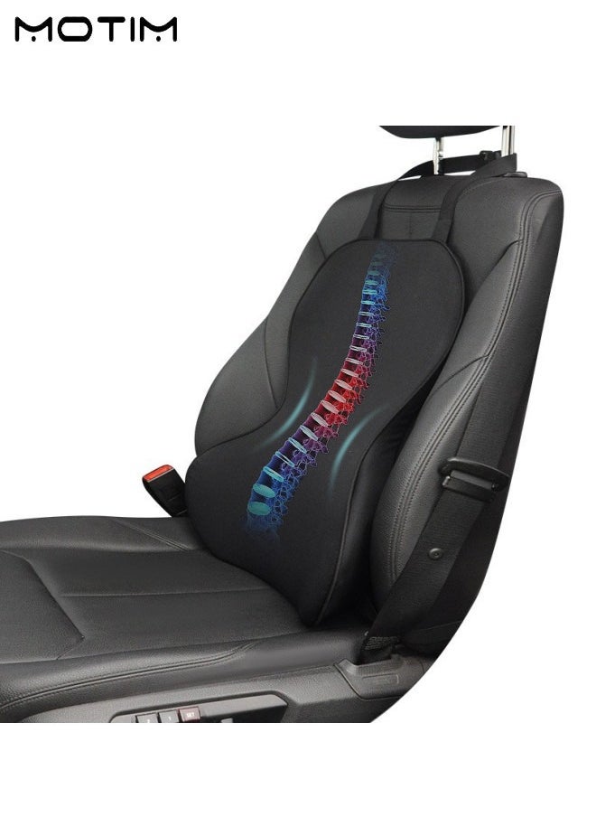 Motim - Memory Foam Coccyx Lumbar Support Pillow, Ergonomic Car Back Cushion with Adjustable Straps for Driving Fatigue Back Pain Relief, Comfortable Travel Pillow for Driving, Soft and Breathable Cover for Long Sitting for Office & Gaming Chair Cusion - Image 1