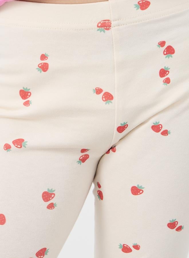 Styli Placement Print Capri Leggings - Image 3