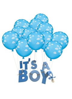 36 Pieces Blue Cloud Latex Balloons Mid Blue With Clouds Matte Balloons 12 Inches Cloud Print Light Blue Balloons For Baby Shower Boys Girls Birthday Party Supplies - pzsku/ZF39482088E7172347FB0Z/45/_/1688536906/a55a223e-f641-44df-bc4e-d0b86c4765d6